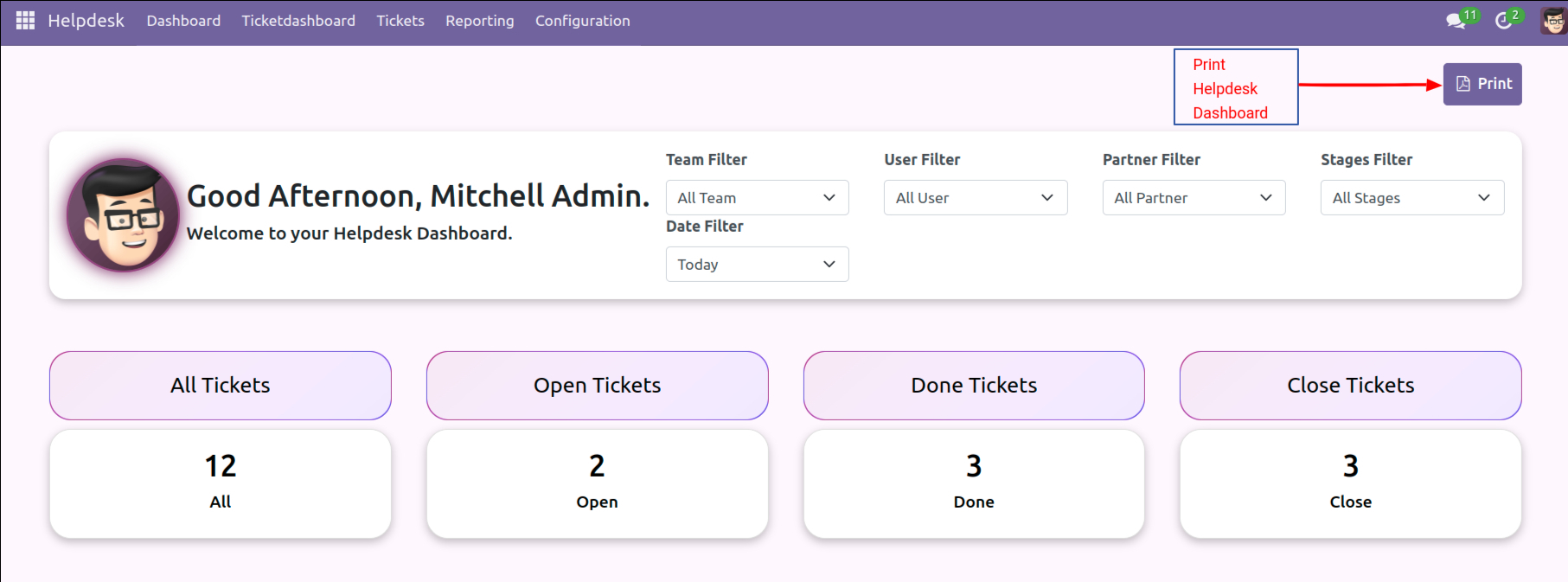 Helpdesk Dashboard