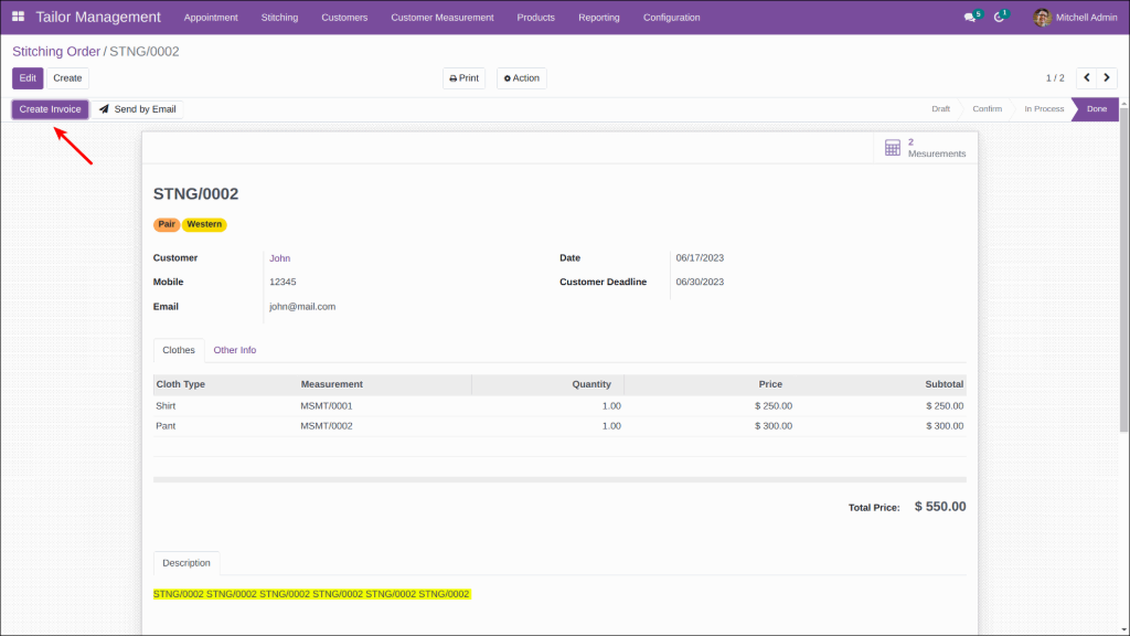 invoice and payments